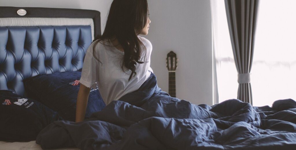 woman in bed